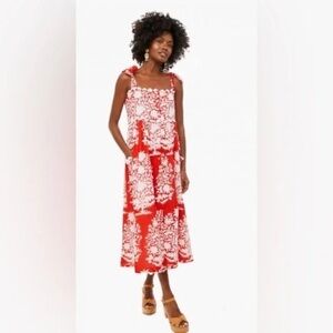 New Juliet Dunn red white dress ric rac 2 6 8 medium